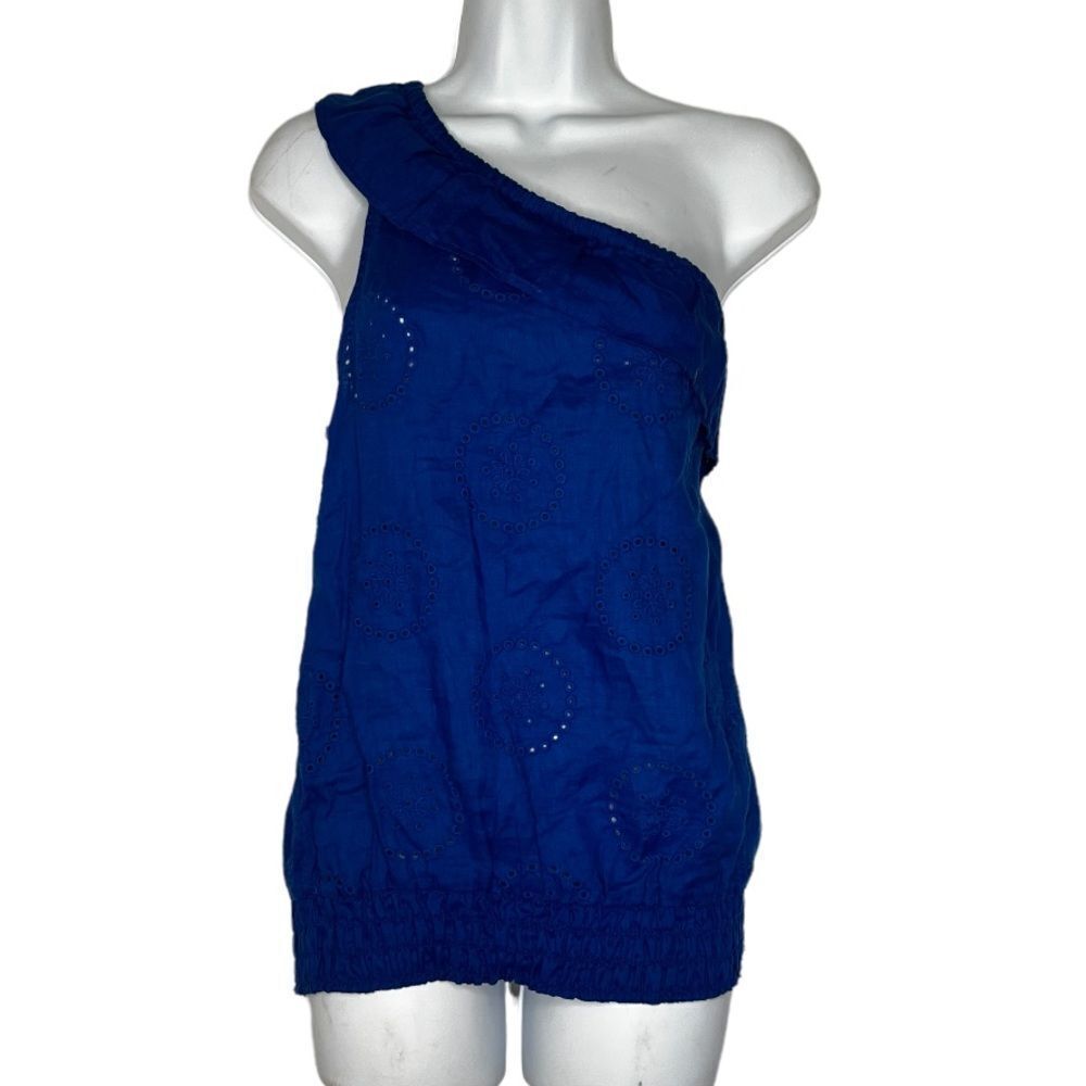 Express One Shoulder Blue Top nwt